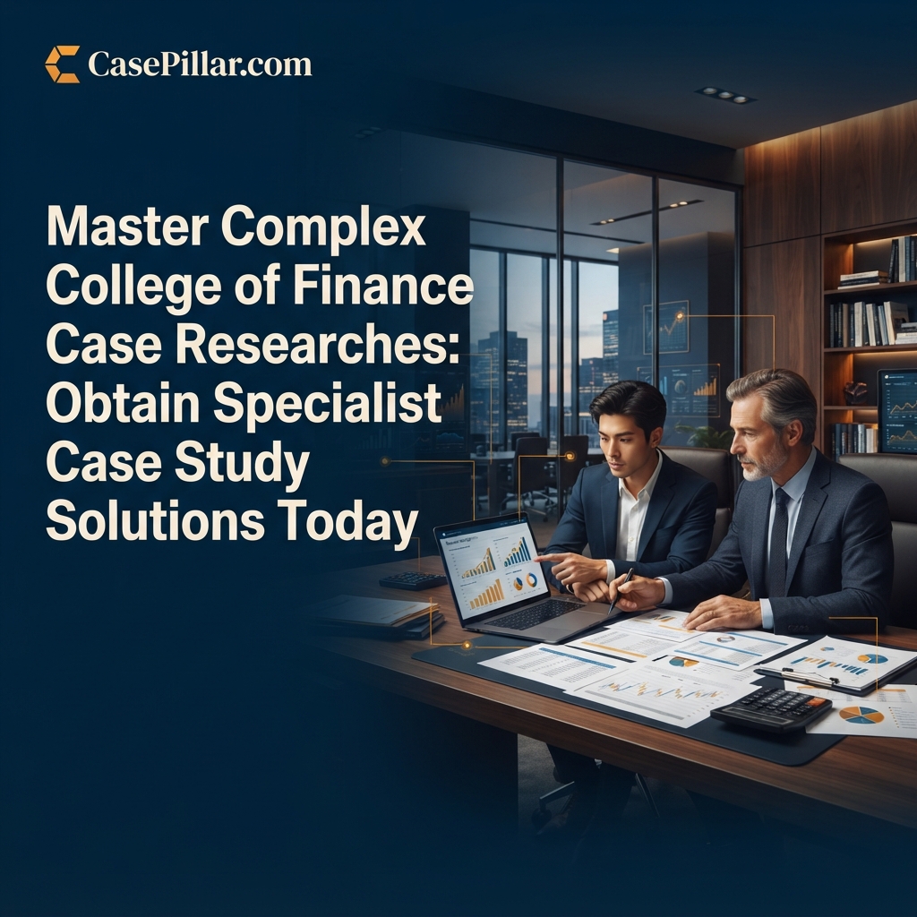 Master Complex College of Finance Case Researches: Obtain Specialist Case Study Solutions Today