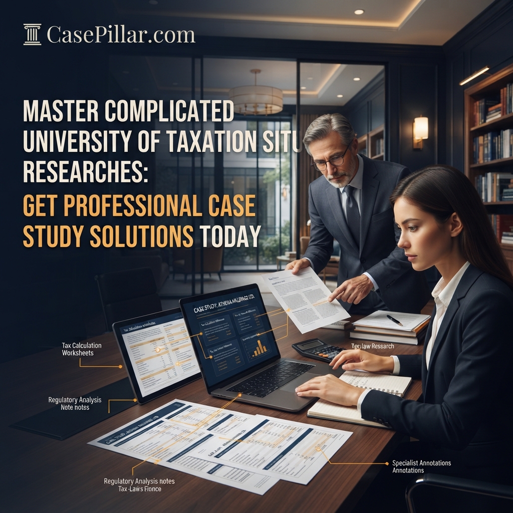 Master Complicated University of Taxation Situation Researches: Get Professional Case Study Solutions Today